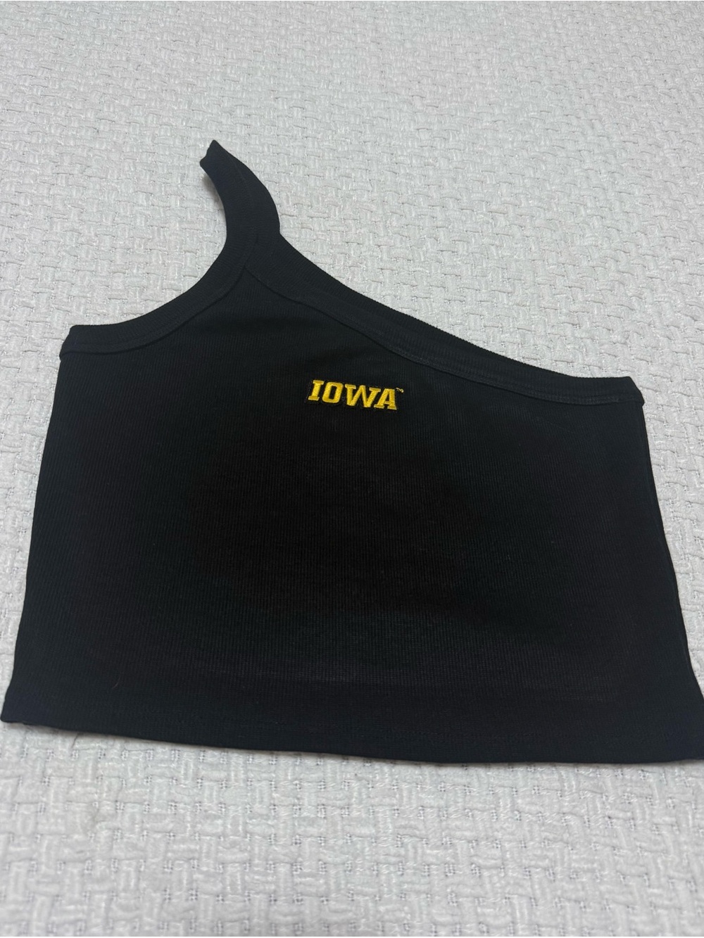Iowa Hawkeyes one shoulder black tank top. Women’s large.